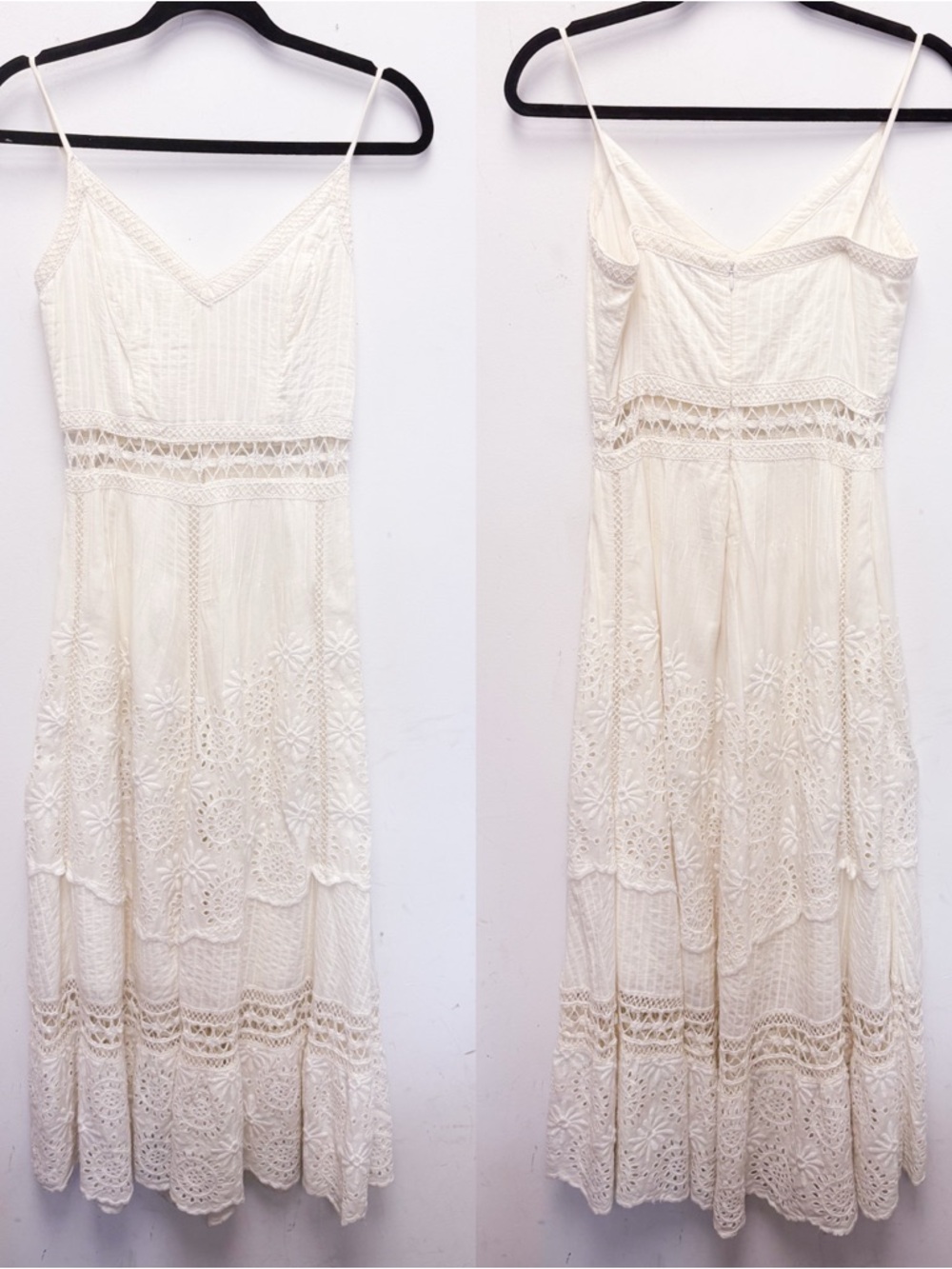 LoveShackFancy offwhite Lace Maxi Dress